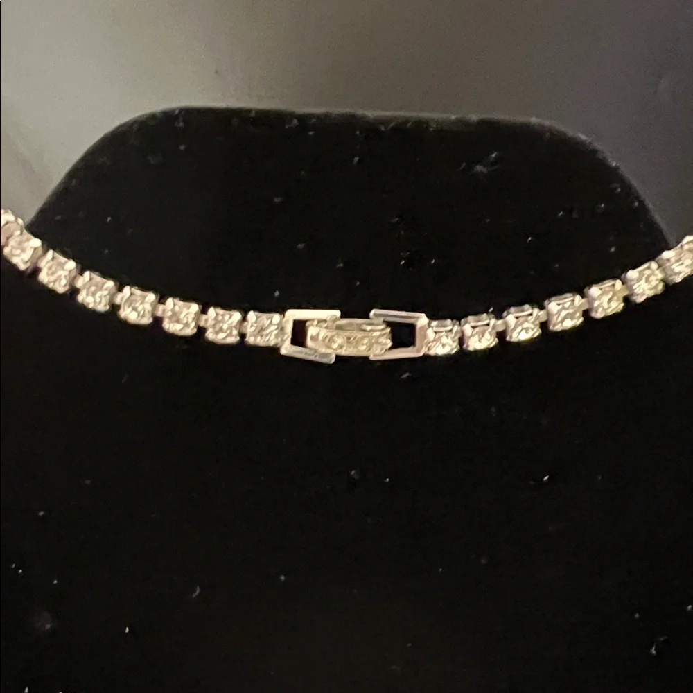 Rhinestone‎ Silver Tone Necklace